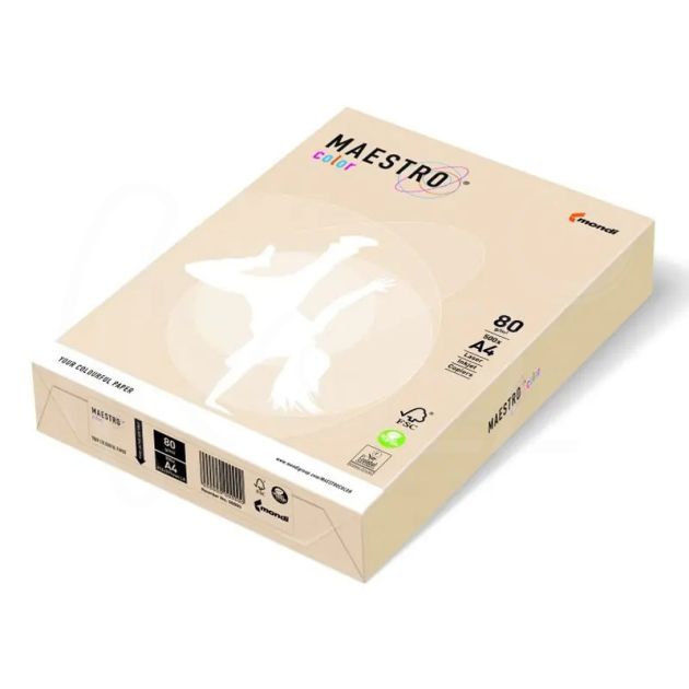 Копирен картон Cream CR20, A4, 250 листа, пастелен цвят main product photo