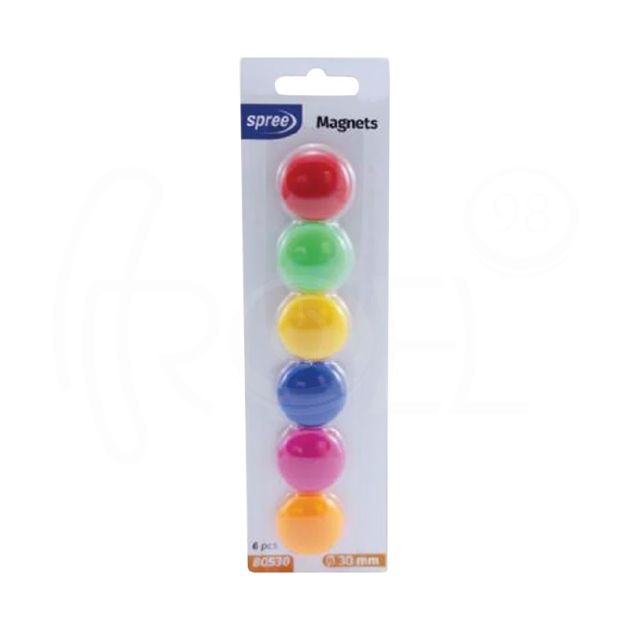 Магнити за бяла дъска Spree Ø30мм, 6 бр. main product photo
