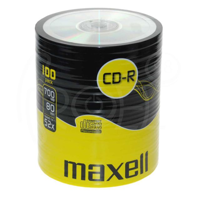 CD-R80 диск MAXELL, 700MB, 52x, целофан, 100 бр. main product photo