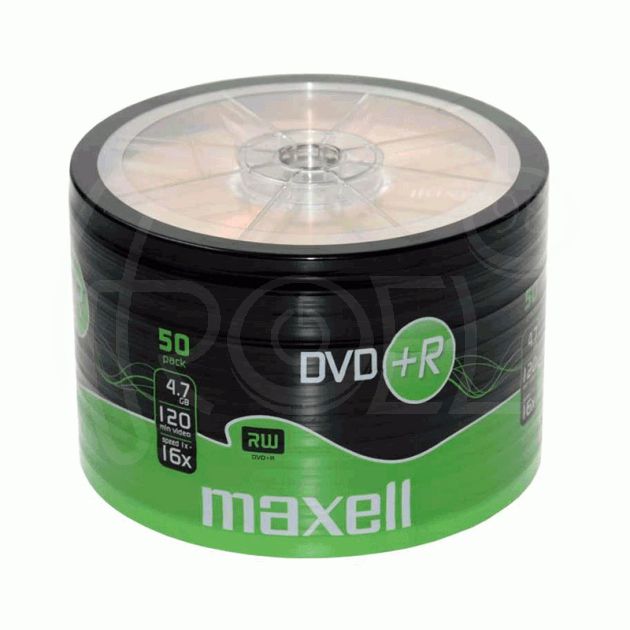 DVD+R диск MAXELL, 4.7 GB, 16x, целофан, 50 бр. main product photo