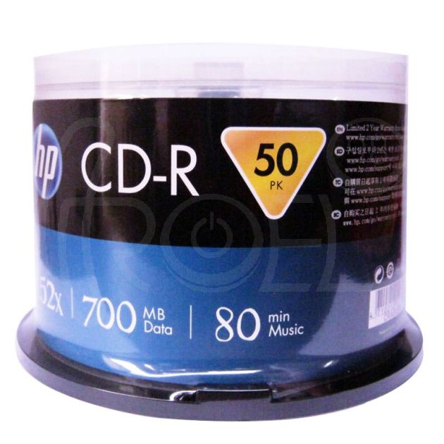 CD-R диск Hp, 700MB, 80 min, 52x, шпиндел 50 бр. main product photo