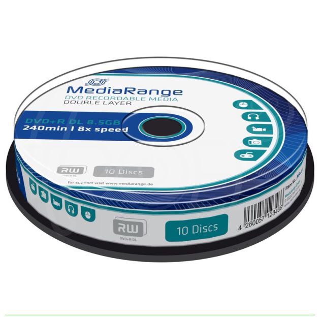 DVD+R диск Media Radge Dual Layer, 8.5GB, 8x, шпиндел 10 бр. main product photo