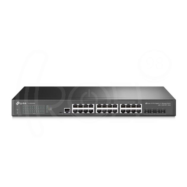 Мрежов суич TP-Link Omada SG3428X Управляем L2+/L3 Gigabit Ethernet (10/100/1000) 1U Черен main product photo