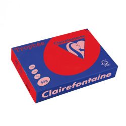 Картон цветен Clairefontaine, наситен, Intensive Red, A4, 160 гр./м2, 250 листа