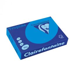 Картон цветен Clairefontaine, наситен, Intensive Blue, A4, 160 гр./м2, 250 листа