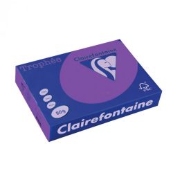 Копирна хартия цветна Clairefontaine, наситен, Intensive Lilac, A4, 80 гр./м2, 500 листа