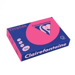 Копирна хартия цветна Clairefontaine, наситен, Intensive Pink, A3, 80 гр./м2, 100 листа