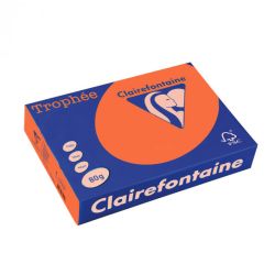 Копирна хартия цветна Clairefontaine, наситен, Intensive Orange, A3, 80 гр./м2, 100 листа