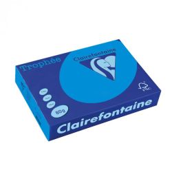 Копирна хартия цветна Clairefontaine, наситен, Intensive Blue, A4, 80 гр./м2, 100 листа