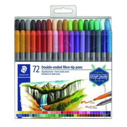 Двувърхи флумастери Staedtler, 72 цвята