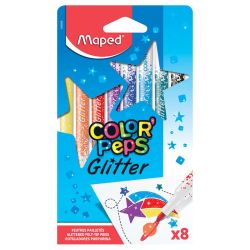 Флумастери Maped Color'Peps Glitter, 8 цвята