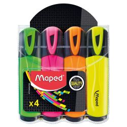 Текст маркери Maped Fluo Peps, 4 броя в блистер