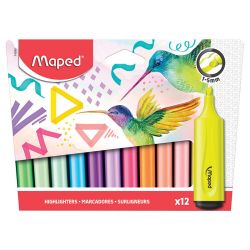 Текст маркери Maped Fluo Peps, 12 броя в блистер