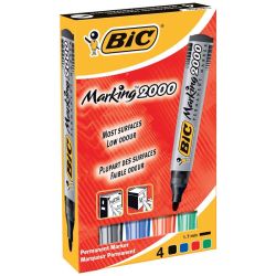 Комплект BIC перманентни маркери 2000, 4 цв.