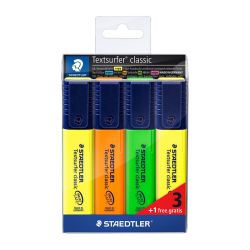 Комплект текстмаркери Staedtler364, 3+1 броя