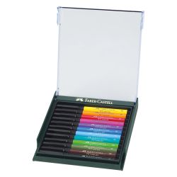 Тънкописец Faber-Castell Pitt Artist Pen, Bright, 12 цвята