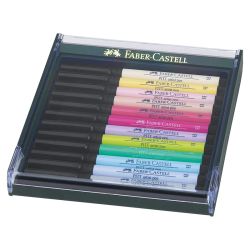 Тънкописец Faber-Castell Pitt Artist Pen, Pastel, 12 цвята