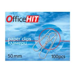 Кламери Office HIT, заоблени, 50мм, 100 броя