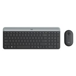 Комплект мултимедийна безжична клавиатура и мишка Logitech MK470 Slim