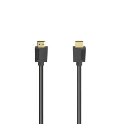 Кабел HAMA High Speed, HDMI мъжко - HDMI мъжко, 8K, 48GB/s, Ethernet , 2 м, позл. конектори, черен