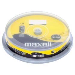 CD-RW80 MAXELL, 700MB, 52х, шпиндел 10 бр.