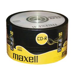 CD-R80 диск MAXELL, 700MB, 52x, целофан, 50 бр.