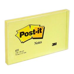 Самозалепващи листчета Post-it 655, 127х76 мм, 100л., жълти