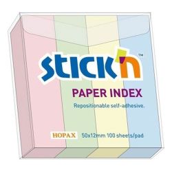 Индекси Stick`N, пастел, 50 x 12 мм, 4 x 100 л., цветни