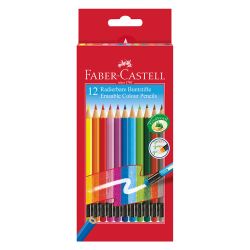 Цветни моливи Faber-Castell, изтриваеми, 12 цвята