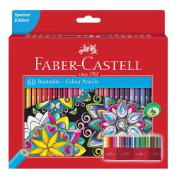 Цветни моливи Faber-Castell Замък, 60 цвята