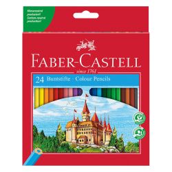 Цветни моливи Faber Castell, Замък, 24 цвята