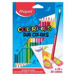 Цветни моливи Maped Color'Peps Duo, 18 броя - 36 цвята