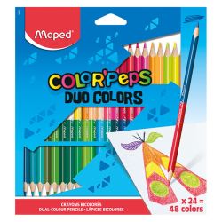 Цветни моливи Maped Color'Peps Duo, 24 броя - 48 цвята