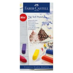 Пастели Faber-Castell Goldfaber, Soft, сухи, мини, 24 цвята