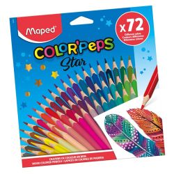 Цветни моливи Maped ColorPeps Star, 72 цвята