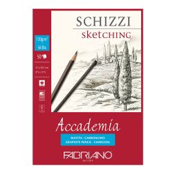 Скицник за рисуване Fabriano  Accademia, A4, 120 гр. / м2, зърнеста структура, подлепен, 50 листа