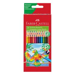 Цветни мoливи Faber-Castell, Triangular, 24 цвята