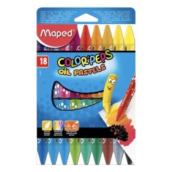 Маслени пастели Maped Color Peps, 18 цвята