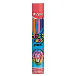 Цветни моливи Maped Color Peps Strong, 12 цвята в метален тубус