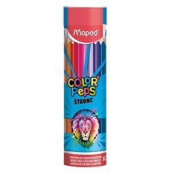 Цветни моливи Maped Color Peps Strong, 36 цвята в метален тубус