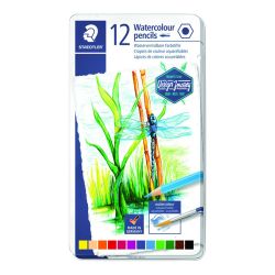 Акварелни моливи Staedtler Design Journey, 12 цвята, метална кутия