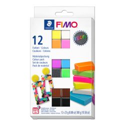 Комплект глина Staedtler Fimo Neon, 12 цв. х 25 гр.